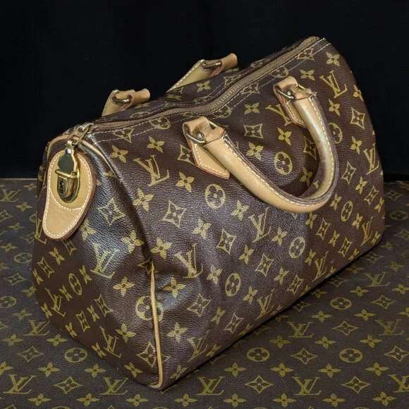 1970s LOUIS VUITTON Speedy 30 The French Company - Vintage LV Bag - Picture 11 of 16